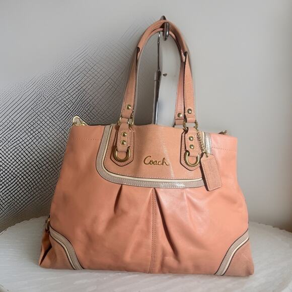 Rare Coach F21887 Spectator Ashley Exotic Leather Shoulder Bag Pink Blush NWOT - Picture 1 of 14